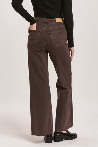 FIONA WIDE LEG JEAN (MOCHA BROWN) - DEAR JOHN