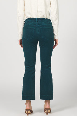 JEANNE FLARE PANT CORDUROY (DARK SEA)- DEAR JOHN