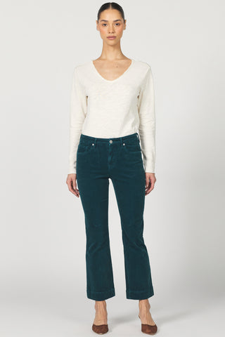 JEANNE FLARE PANT CORDUROY (DARK SEA)- DEAR JOHN