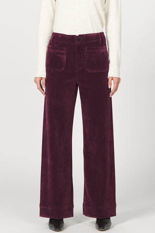 AUDREY WIDE LEG PANT CORDUROY (FIG) - DEAR JOHN