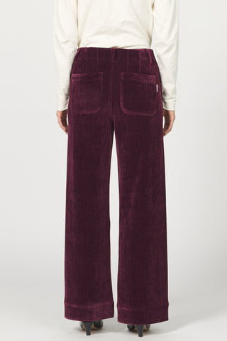AUDREY WIDE LEG PANT CORDUROY (FIG) - DEAR JOHN