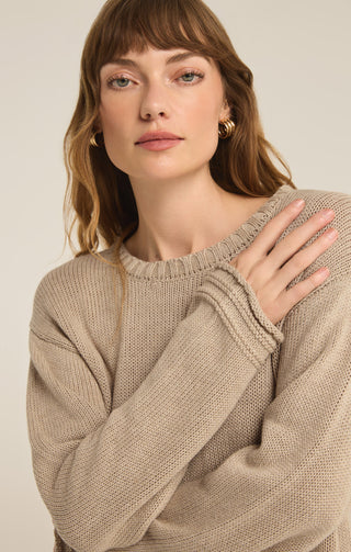 EMERSON SWEATER (OATMEAL HEATHER) - Z SUPPLY