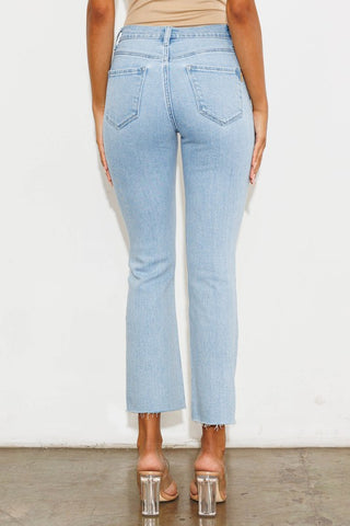 MID RISE STRAIGHT LEG JEANS