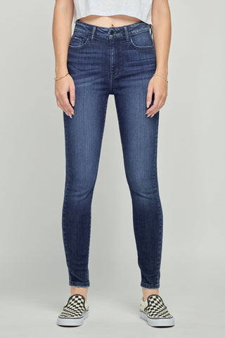 High Rise Ankle Skinny in Dark Denim