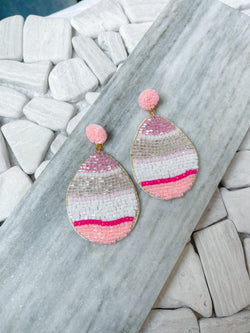 Pink Multi Beaded Earrings