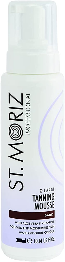 ST. MORIZ Professional Instant Tanning Mousse with Aloe Vera & Vitamin E, Fast Drying Vegan Fake Tan, Dark (200ml)