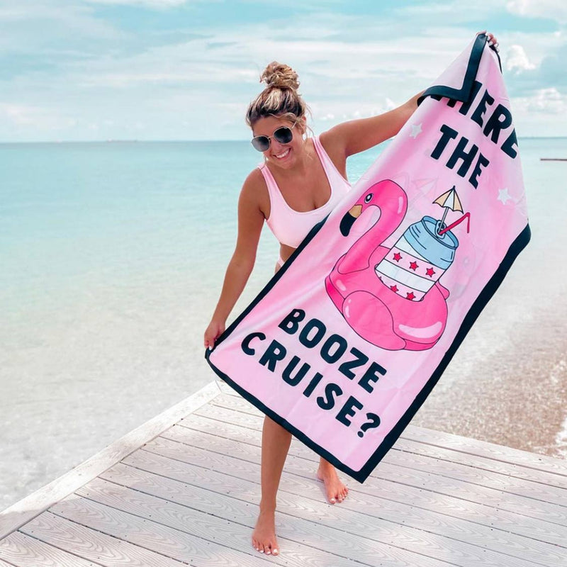 Where's The Booze Cruise Quick Dry Towel