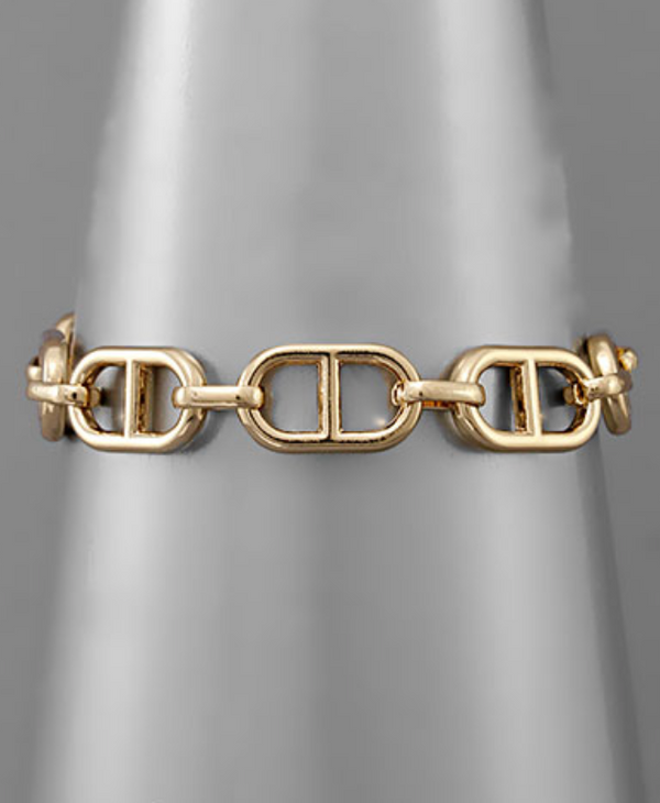 Anchor Chain Bracelet In Gold