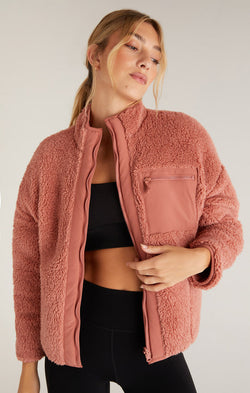 ON-THE-GO REVERSIBLE QUILTED SHERPA JACKET (Pink Cedar) - Z SUPPLY